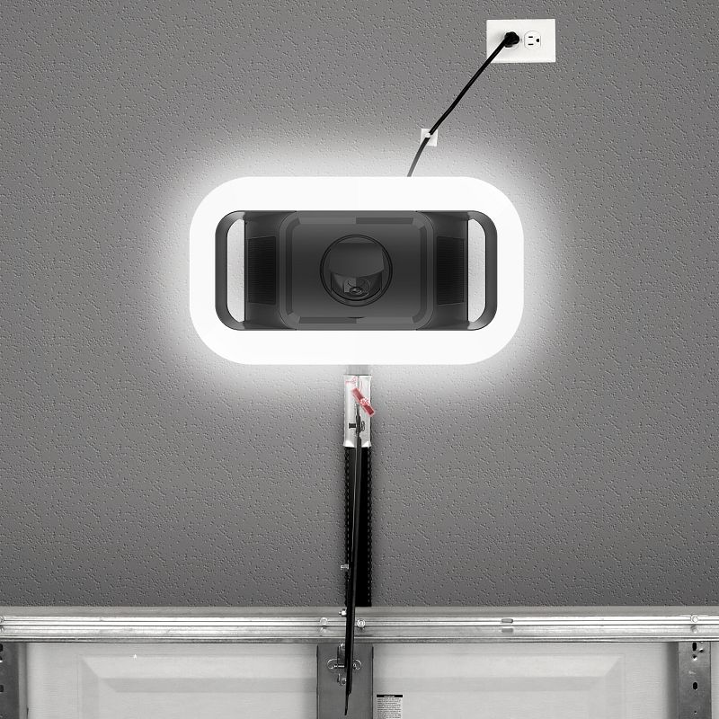 LiftMaster 6690L built-in camera and light seen from below