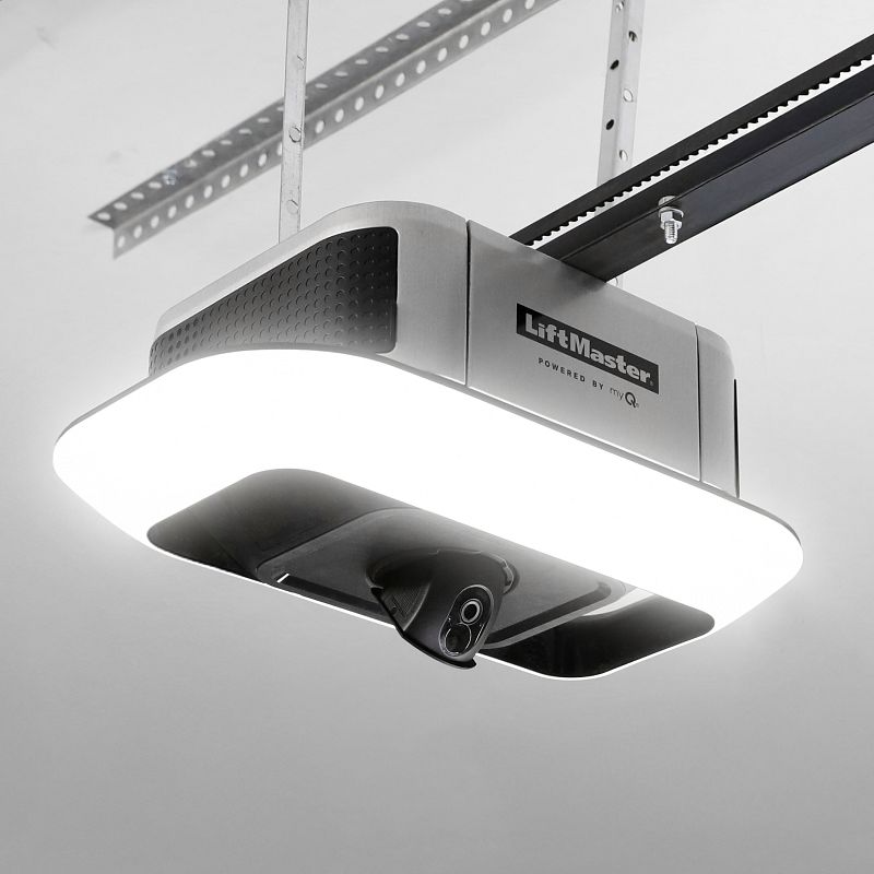 LiftMaster 6690L 2,000 lumen LED light ring turned on